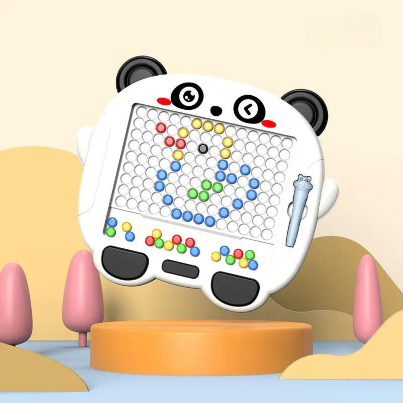 BitFeex Magnetic Drawing Board Little Panda Painting Board - White & Black