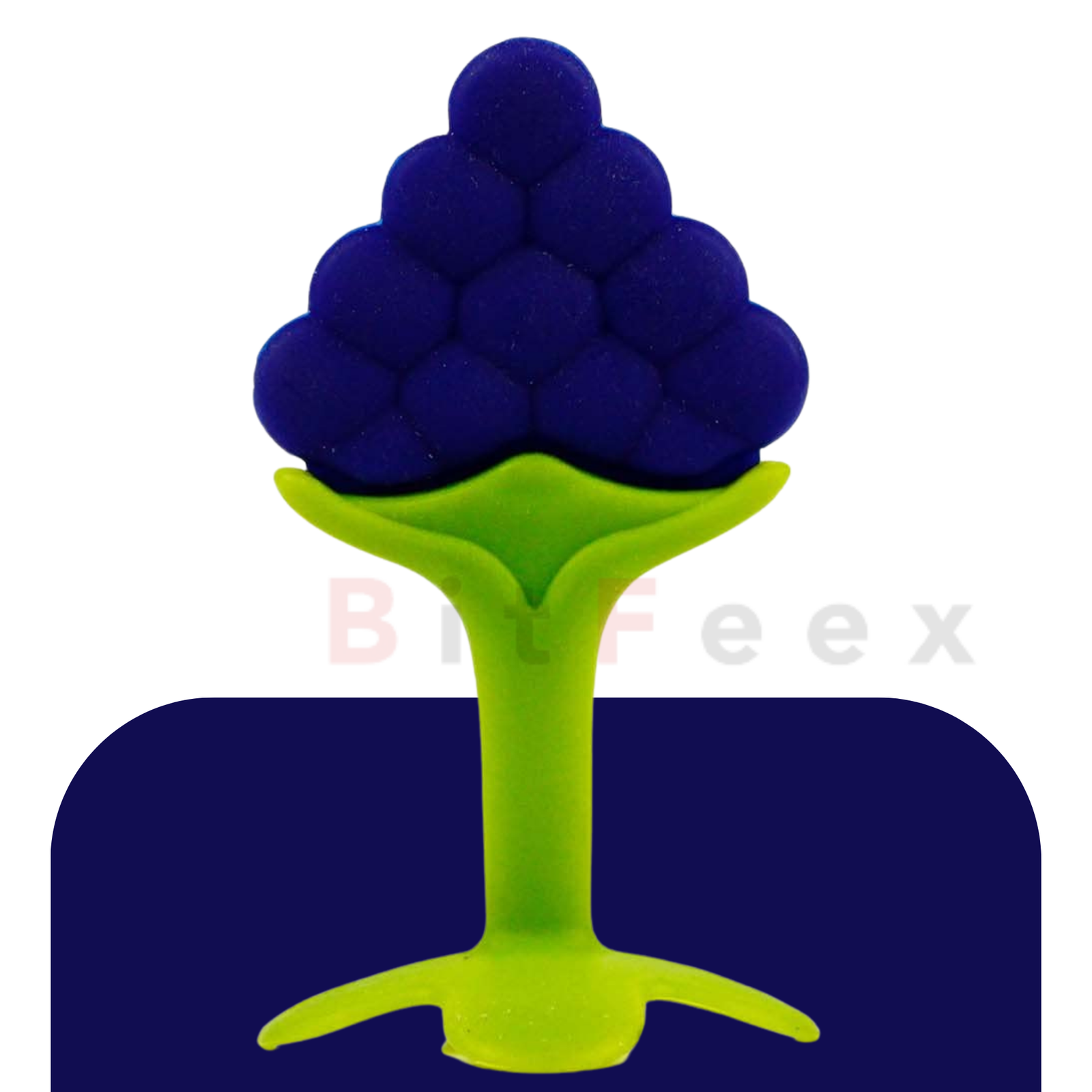 BitFeex Teether Silicone Baby Teether Pacifier Fruit Shape Baby Toys Infants Dental Care-Graps